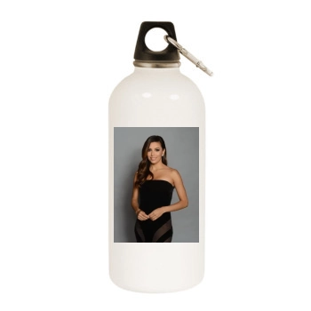 Eva Longoria White Water Bottle With Carabiner