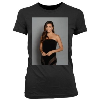 Eva Longoria Women's Junior Cut Crewneck T-Shirt