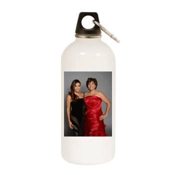 Eva Longoria White Water Bottle With Carabiner