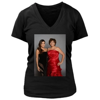 Eva Longoria Women's Deep V-Neck TShirt