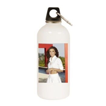 Eva Longoria White Water Bottle With Carabiner