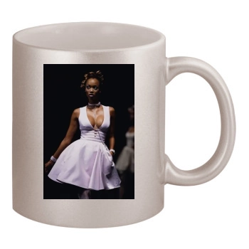 Tyra Banks 11oz Metallic Silver Mug