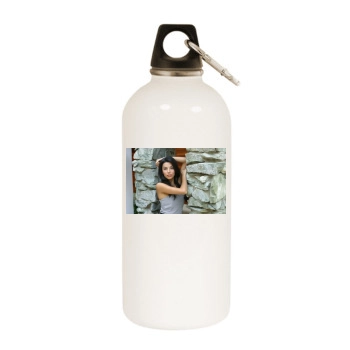 Eva Longoria White Water Bottle With Carabiner