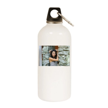 Eva Longoria White Water Bottle With Carabiner