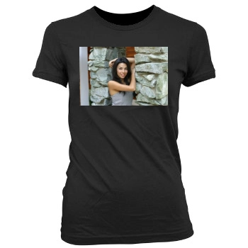 Eva Longoria Women's Junior Cut Crewneck T-Shirt