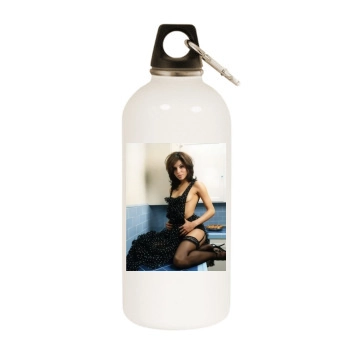 Eva Longoria White Water Bottle With Carabiner