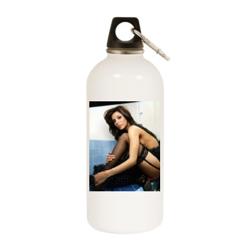 Eva Longoria White Water Bottle With Carabiner