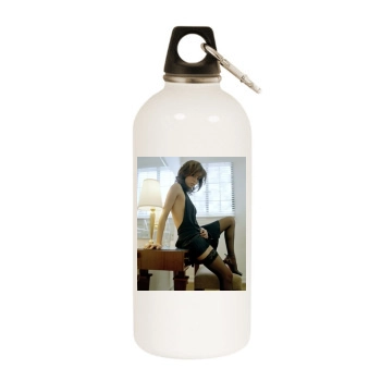 Eva Longoria White Water Bottle With Carabiner