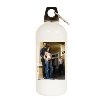 Eva Longoria White Water Bottle With Carabiner