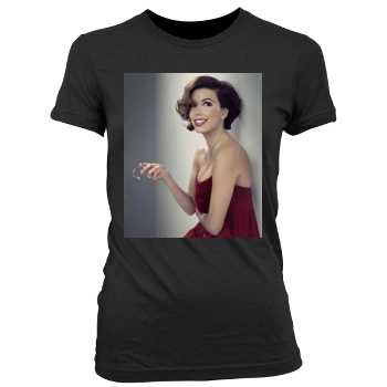 Eva Longoria Women's Junior Cut Crewneck T-Shirt