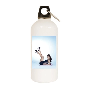 Eva Longoria White Water Bottle With Carabiner