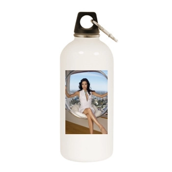 Eva Longoria White Water Bottle With Carabiner