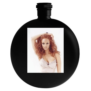 Tyra Banks Round Flask