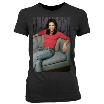 Eva Longoria Women's Junior Cut Crewneck T-Shirt