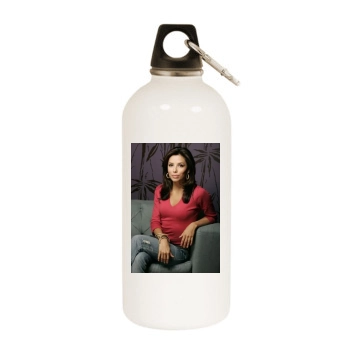 Eva Longoria White Water Bottle With Carabiner