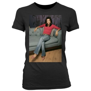 Eva Longoria Women's Junior Cut Crewneck T-Shirt