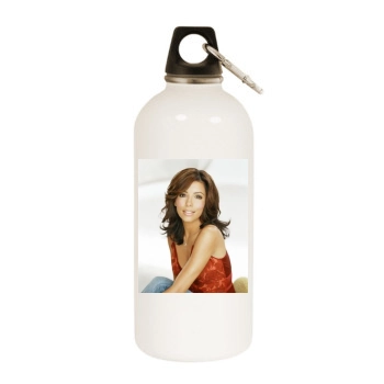 Eva Longoria White Water Bottle With Carabiner