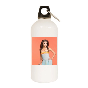 Eva Longoria White Water Bottle With Carabiner