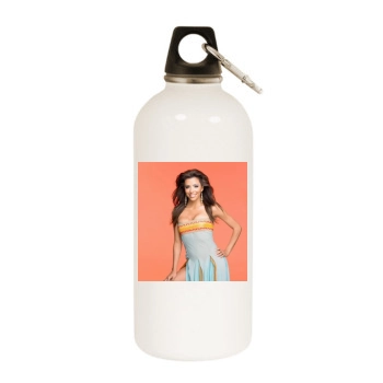 Eva Longoria White Water Bottle With Carabiner