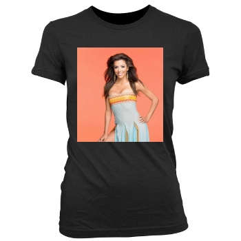 Eva Longoria Women's Junior Cut Crewneck T-Shirt