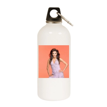 Eva Longoria White Water Bottle With Carabiner