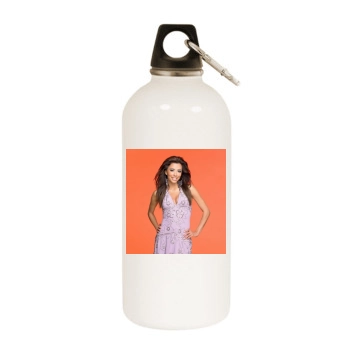 Eva Longoria White Water Bottle With Carabiner