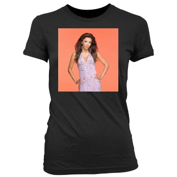 Eva Longoria Women's Junior Cut Crewneck T-Shirt