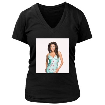 Eva Longoria Women's Deep V-Neck TShirt