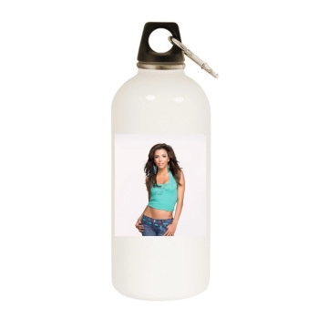 Eva Longoria White Water Bottle With Carabiner