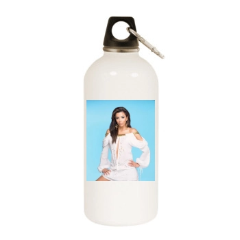 Eva Longoria White Water Bottle With Carabiner