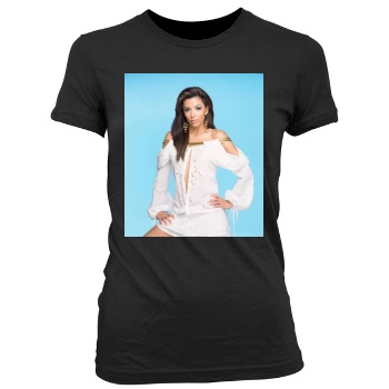 Eva Longoria Women's Junior Cut Crewneck T-Shirt