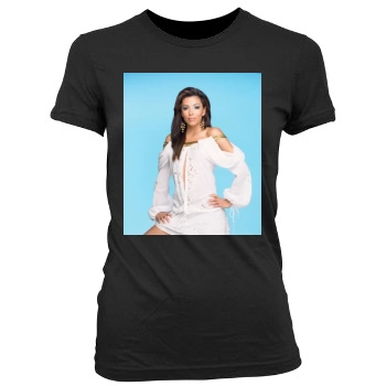 Eva Longoria Women's Junior Cut Crewneck T-Shirt