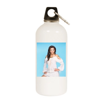 Eva Longoria White Water Bottle With Carabiner