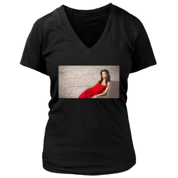 Eva Longoria Women's Deep V-Neck TShirt