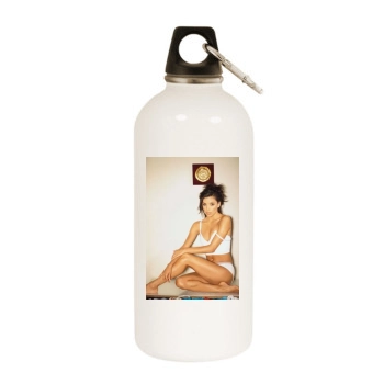 Eva Longoria White Water Bottle With Carabiner