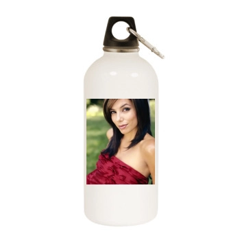 Eva Longoria White Water Bottle With Carabiner