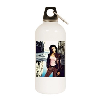 Eva Longoria White Water Bottle With Carabiner