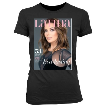 Eva Longoria Women's Junior Cut Crewneck T-Shirt