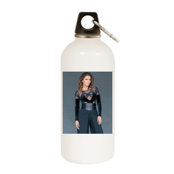 Eva Longoria White Water Bottle With Carabiner