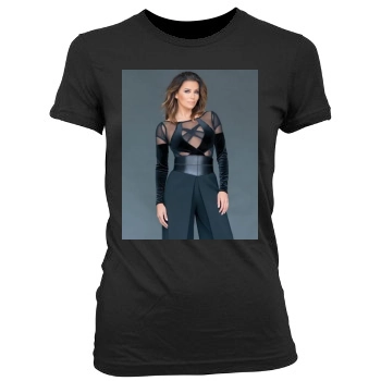 Eva Longoria Women's Junior Cut Crewneck T-Shirt