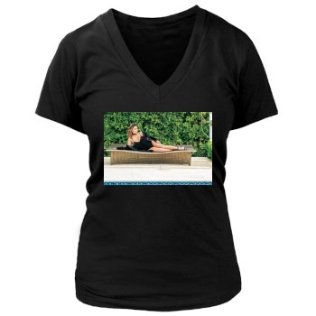 Eva Longoria Women's Deep V-Neck TShirt