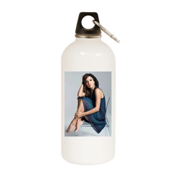 Eva Longoria White Water Bottle With Carabiner