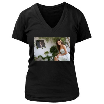 Eva Longoria Women's Deep V-Neck TShirt