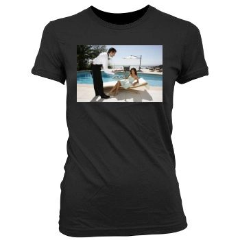 Eva Longoria Women's Junior Cut Crewneck T-Shirt