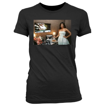 Eva Longoria Women's Junior Cut Crewneck T-Shirt