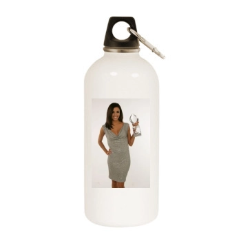 Eva Longoria White Water Bottle With Carabiner