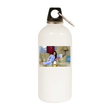 Eva Longoria White Water Bottle With Carabiner