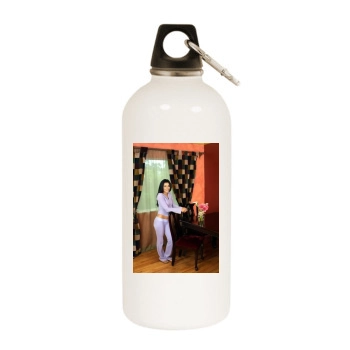 Eva Longoria White Water Bottle With Carabiner