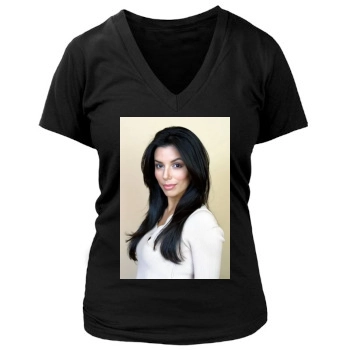 Eva Longoria Women's Deep V-Neck TShirt