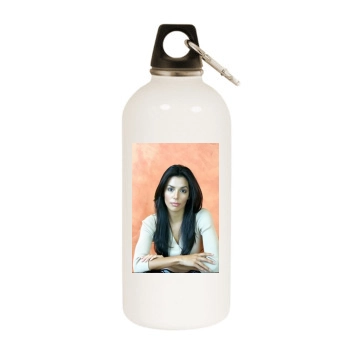 Eva Longoria White Water Bottle With Carabiner